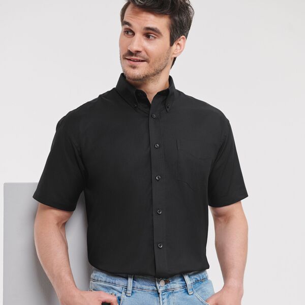 Russell Collection Short Sleeve Easy Care Oxford Shirt Thumbnail