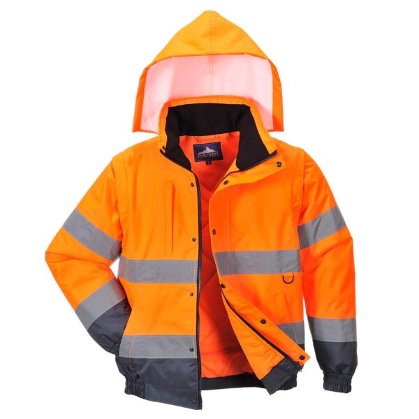 C468 - Hi-Vis 2-in-1 Contrast Bomber Jacket  Thumbnail