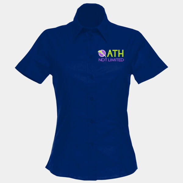 KK360 Women's workplace Oxford blouse short-sleeved (tailored fit) Thumbnail